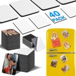40 Pack Blank Sublimation Magnets for Personalization