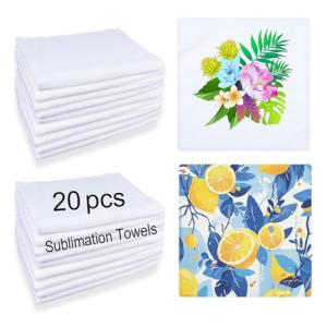 20 Pcs DIY Microfiber Sublimation Kitchen Towels Blank