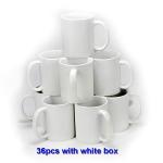 MYSUB 11oz Sublimation Blank White Mugs - 36 Pack