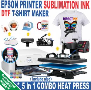 Epson Sublimation Printer and 5-in-1 Heat Press Bundle