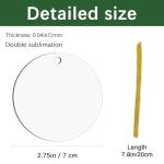 32 Metal Sublimation Ornaments for DIY Christmas