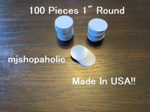 100 Pack 1" Blank Circle Discs for Sublimation
