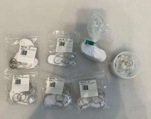 100 Pack Two-Sided Flip Flop Keychain Blanks