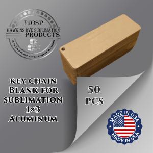 Aluminum Key Chain Blanks for Sublimation - 50 Pack