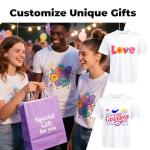 Joyclub 5 Pack White Polyester T-Shirts for Sublimation