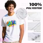Joyclub 5 Pack White Polyester T-Shirts for Sublimation