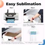 Joyclub 5 Pack White Polyester T-Shirts for Sublimation