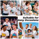 Joyclub 5 Pack White Polyester T-Shirts for Sublimation