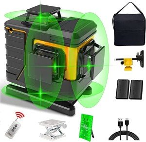 KINAVEL 4x360 Green Beam Laser Level with Accessories