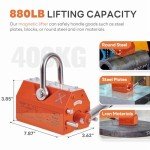 880lbs Heavy Duty Magnetic Lifter with Release