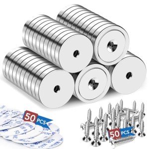 LOVIMAG 50 Pack Strong Neodymium Wall Magnets