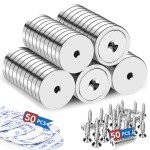 LOVIMAG 50 Pack Strong Neodymium Wall Magnets