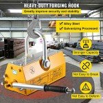Happybuy Steel Magnetic Lifter 4400 LB Metal Lifting Magnet 2000 KG Neodymium Magnetic Lift Hoist Shop Crane(2000KG)
