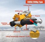 Heavy Duty Steel Lifting Magnet - 440LB Capacity