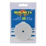 Silver Round Base Lift Magnet - 25 lb Pull
