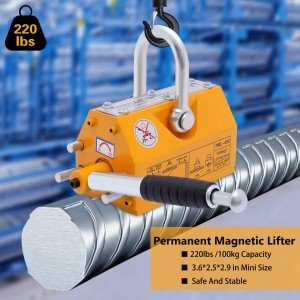 Permanent Magnetic Lifter Lifting Magnet Hoist 220/660/880/1320/2200/4400 lbs 