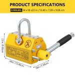 2200lbs Heavy Duty Steel Lifting Magnet