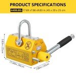 Heavy Duty 4400lbs Permanent Magnetic Lifter