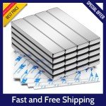 20 Pack Strong Neodymium Lifting Magnets 60x10x3mm