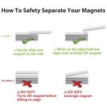 20 Pack Strong Neodymium Lifting Magnets 60x10x3mm