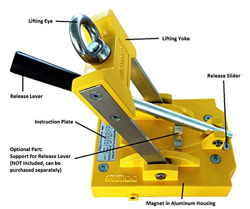 660 lbs Magnetic Plate Lifter with 3:1 Safety Factor