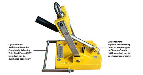 660 lbs Magnetic Plate Lifter with 3:1 Safety Factor