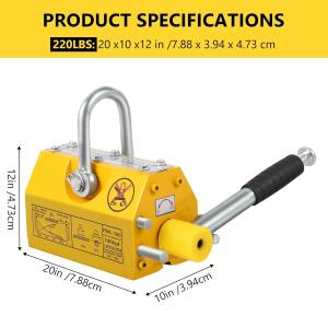 Permanent Magnetic Lifter - Heavy Duty Hoist 2200lb