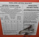 Walker Magnetics WBM-25PB Lifting Magnet 5500lbs
