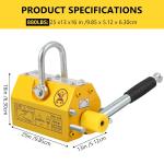 Heavy Steel Lifting Magnet - 220-4400 LBS Capacity
