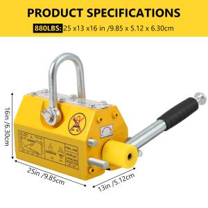 Powerful Permanent Lifting Magnet - 220 to 2200LB