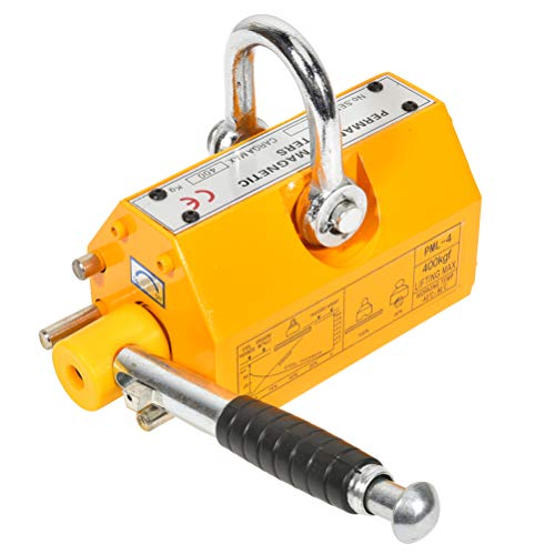 400KG Permanent Steel Magnetic Lifter Crane - Yellow