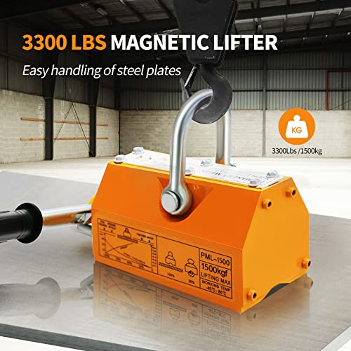 3300 Lbs Capacity Permanent Lift Magnetic Lifter