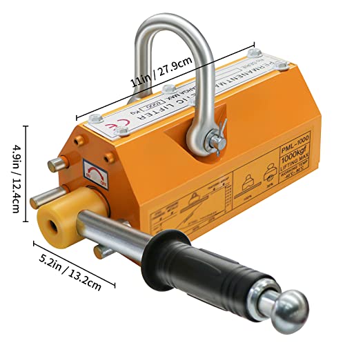 Pase Magnetic Lifter: 2200 lbs, Permanent Lift Magnetics