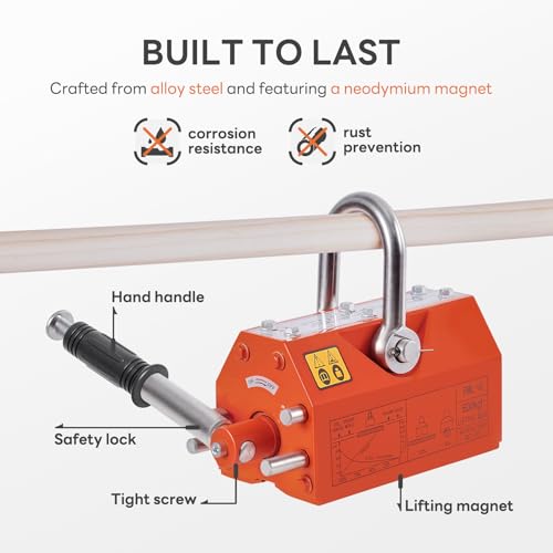 1320lbs Heavy Duty Magnetic Lifter for Lifting Metal