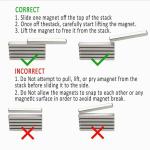 10 Pack N52 Neodymium Lifting Magnets 40x7x3mm