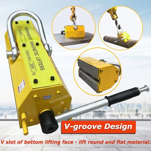 INTSUPERMAI Steel Magnetic Lifter 6600LB Heavy Duty Lift