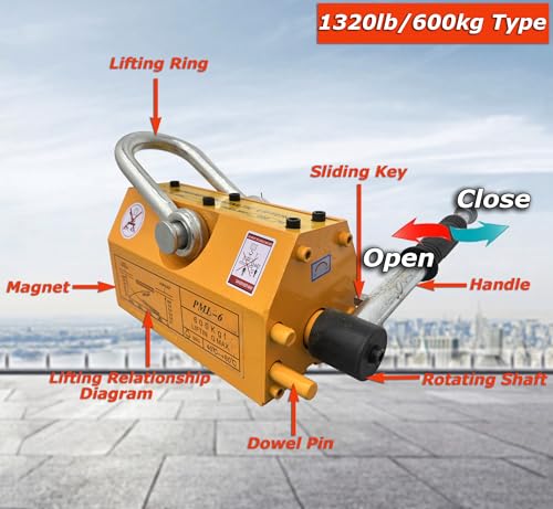 Steel Magnetic Lifter - Heavy Duty Permanent Lift Magnet