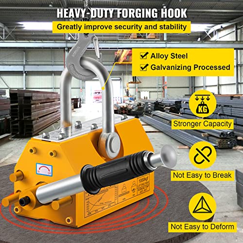 2200lbs Heavy Duty Magnetic Lifter for Material Handling