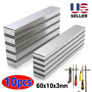 10PCS N52 Strong Neodymium Lifting Magnets 60x10mm