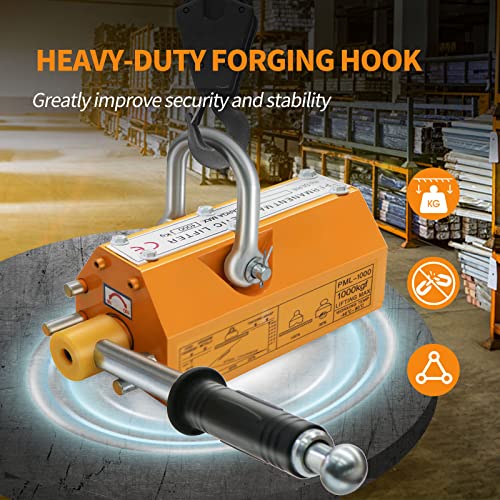 Pase Magnetic Lifter: 2200 lbs, Permanent Lift Magnetics