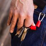 Strong Small Lift Magnet - 15lbs Capacity (3 Pack) Red