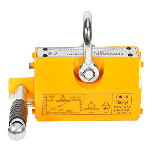 400KG Permanent Steel Magnetic Lifter Crane - Yellow