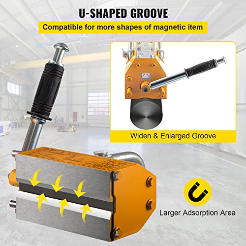 2200lbs Heavy Duty Magnetic Lifter for Material Handling