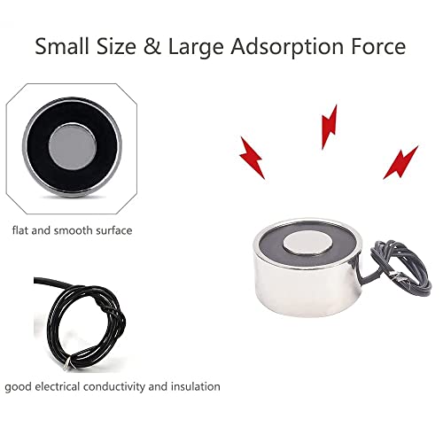 Heyiarbeit DC 24V Electric Lifting Magnet 220.46LB