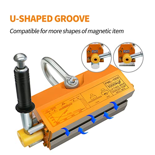Pase Magnetic Lifter: 2200 lbs, Permanent Lift Magnetics
