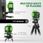Huepar 4x360° Laser Level with Magnetic Bracket
