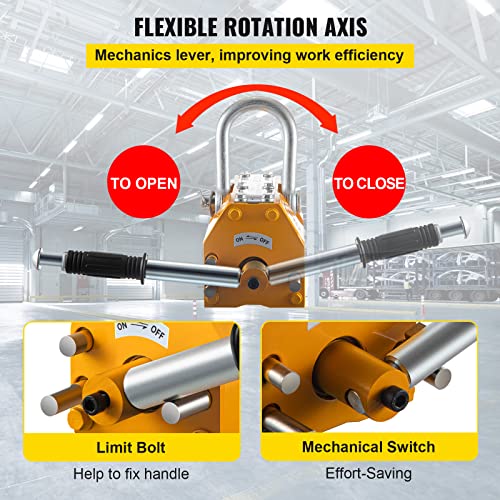 Mophorn Neodymium Steel Magnetic Lifter with 1320 lbs