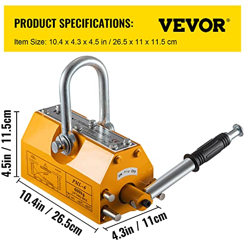 Mophorn Neodymium Steel Magnetic Lifter with 1320 lbs