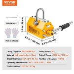 660 lbs Magnetic Lifter with Safety Release