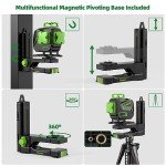 Huepar 4x360° Laser Level with Magnetic Bracket